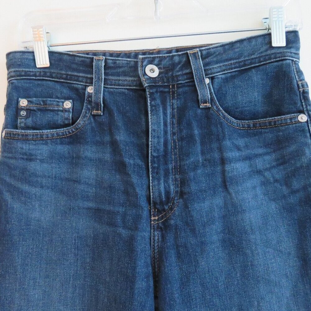 AG ADRIANO GOLDSCHMIED The Etta High Waisted Wide Leg Crop Jeans Released Hem 26 - Picture 4 of 16